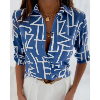 Long Sleeve Shirt Printed Shirt Women