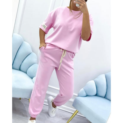 Women's Casual Offset Printing Suit Set